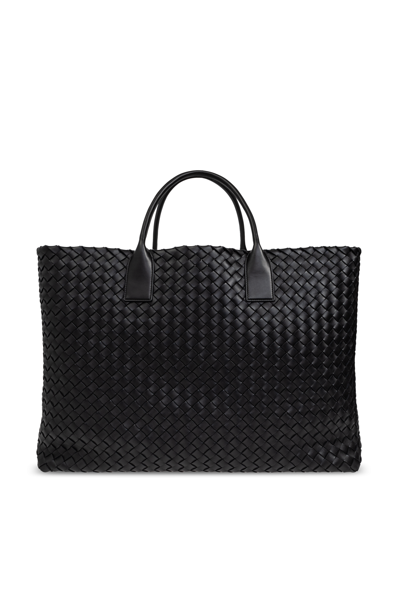 Black Leather bag Maxi Cabat Bottega Veneta Vitkac France